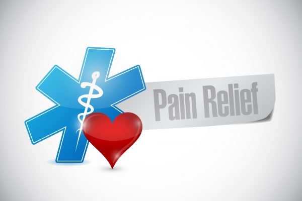 pain relief medical sign illustration design over a white background